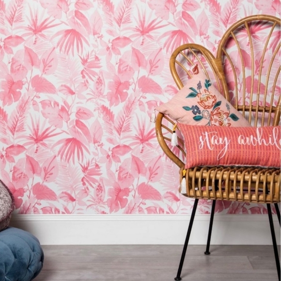 Opalhouse Wall Decor 2 Rolls Opalhouse Pink Tropical Leaves Peel